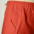 thumbnail image 6 of Huowey Shorts For Women Straight Leg Casual Linen Pants Drawstring Elastic Waist Sports Loose Shorts With Pockets Solid Color Summer Casual Fashion Breathable Shorts Dailywear,Orange,S, 6 of 7