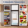 thumbnail image 6 of BANGSON 7.3 Cu.ft Refrigerator with Water Dispenser & Freezer, Compact Apartment Fridge with Adjustable Thermostat for Office, Kitchen, Home ,Black, 6 of 6