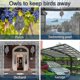 thumbnail image 4 of 2pcs Owl Bird Scarer With Reflective Tape Bird Deterrent Bird Repellent Devices To Scare Birds Pigeons Away For Garden Roofs Patio Windows Balcony Tre, 4 of 5