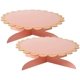 thumbnail image 1 of 2-set Pink1-tier Redondo Cartón Diseño de flores Soporte para pasteles/postre Soporte para pasteles/magdalenas Perfecto para niñas Fiesta de cumpleaños rosa y dorada Fiesta de bienvenida al bebé S. Afortunado Sencillez, 1 of 5