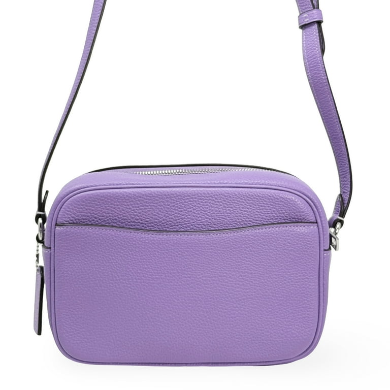 Coach Women's Jamie Top Zip Camera Crossbody Bag in Pebbled