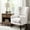 Multicolor, variant on Wing Chair Swoop: Solid Wood Legs, Back Design, Round Arm, Loose Seat Cushion, High Foam Merry Swoop Wingback Chair: Piping Detail, Seat, Support