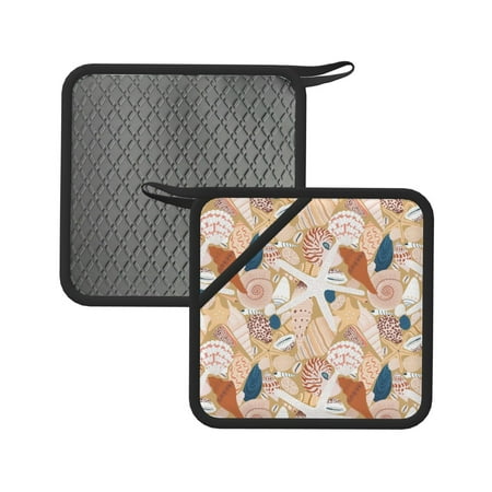 

Lukts Tropical Beach Sea Shell for Silicone Anti-hot Mats - Heat Resistant for Kitchen Counter Dish Drying Mat Silicone Trivets Hot Pads for Kitchen Counter