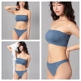 thumbnail image 4 of Conjunto de sujetador y bragas sin tirantes para mujer, ropa interior sin costuras, lencería Sexy, Bralette, Top de banda, 4 of 5