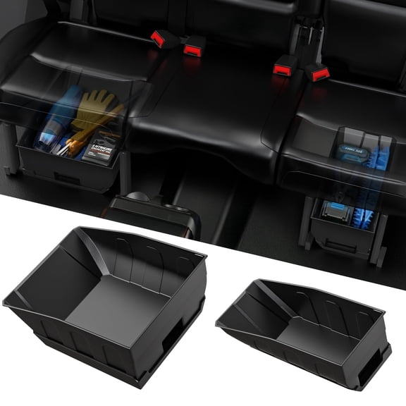 DIAMOOKY Rear Under Seat Storage Box for Jeep Wrangler JL JLU 4-Door (2018-2026) Accessories | Under Back Seat Organizer Tray Tool Case ( NOT for 2-Door, 4xe & Gladiator JT)