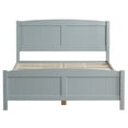 thumbnail image 4 of Fithood Full Pine Single-Layer Core Vertical Stripe Full-Board Curved Bed Head With The Same Bed Foot Wooden Bed Grey, 4 of 5