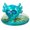 Blue Gold, variant on POZA Inflatable Axolotl Pool Float Tube - Sparkly Confetti-Filled Swim Lounger Float, UV-Resistant Vinyl Purple Gold Floating Pool Ring for Beach, Lake, Animal Swim Ring for Kids, Adults - 36 Inches