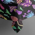 thumbnail image 4 of Purple Mushroom Black Pattern Rectangle Tablecloth 60"x102",Waterproof Polyester Rectangle Table Cloth, Wipeable Spillproof Polyester Tablecloth for Dining, Camping, Indoor and Outdoor, 4 of 6