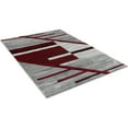 thumbnail image 4 of HR HANDCRAFT RUGS HR Monochromatic/Linear Design Contemporary Hand Carved Area Rug Red - 5' x 7', 4 of 5