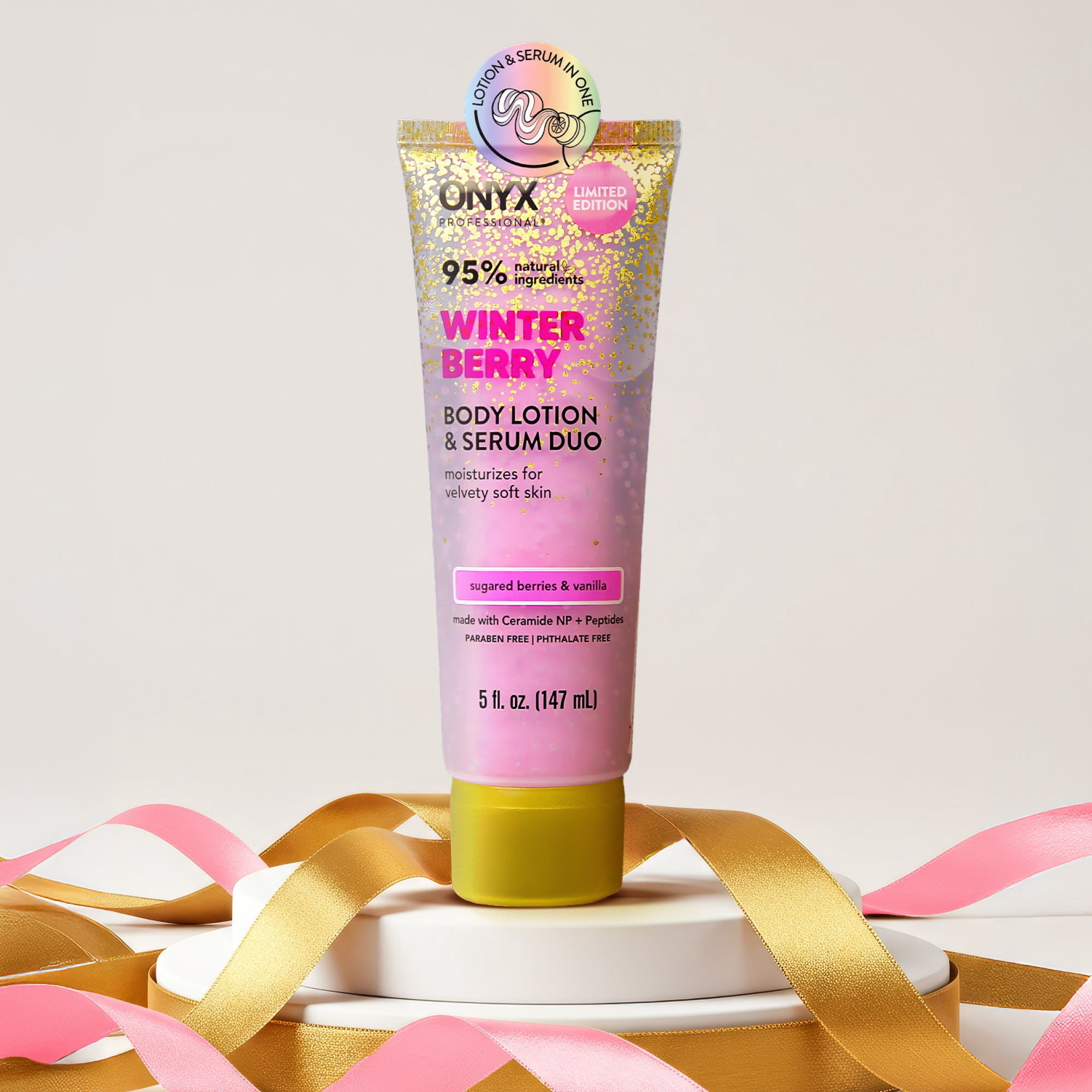 ONYX Professional Hydrating Body Lotion and Serum Duo, Winter Berry, 5 fl oz