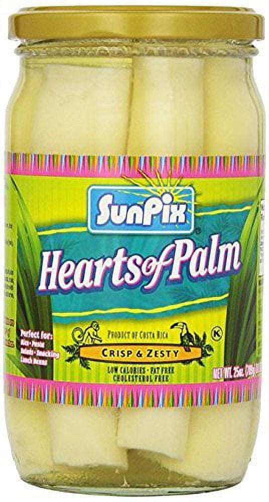 Hearts Of Palm, Crisp and Zesty, 25 oz Glass Jar (Pack of 4, Total of 100 Oz)