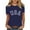 Navy(Style 29), variant on NuoCaiYun New Women Cotton Tops, Spring Summer Ladies Short Sleeve Round Neck Casual Independence Day Printed T-Shirt