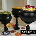thumbnail image 4 of PMU Halloween Cauldron 3pc Set (1) 12 Inch (1) 8Inch and (1) 6 Inch Multi-Pack Assortment Black Plastic Party Accessory (3/Pkg) Pkg/1 (1-55120 12in, 1-55280 8in, 1-30106 6in), 4 of 6