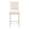 thumbnail image 4 of Counter Height, Textured Beige Seats | Dining Room Decoration, 2 - Chair Wood Set, 4 of 5