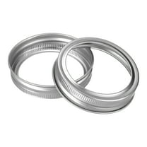 Uxcell Canning Jar Rings, 10 Pack - Tinplate Split-Type Mason Jar Replacement Bands Regular Mouth Leak Proof (Silver)