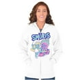 thumbnail image 4 of Smurfette Cartoon Flaming Racecar Zip Hoodie Sweatshirt Women Brisco Brands S, 4 of 5