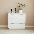 thumbnail image 6 of UBesGoo Dresser for Bedroom Wood 4 Drawers Dressers, Fluted Modern Dresser, White, 6 of 13