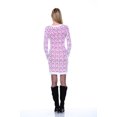 thumbnail image 4 of White Mark Universal 896-Fuchsia-L Angora Sweater Dresss - Fuchsia - Large, 4 of 5
