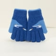 thumbnail image 2 of ZACPNCV Kids Winter Gloves for Boys Girls Children Warm Wool Lined Gloves Toddler Thermal Knitted Mittens Blue 7-12 Years, 2 of 4