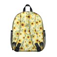 thumbnail image 3 of Sunflower and Leaf Yellow Pattern Backpack for School, Cute School Bag with Adjustable Shoulder Straps and Padded Back, 13.8"x11.4"x6", 3 of 5
