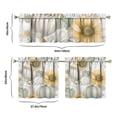 thumbnail image 6 of Rod Pocket Kitchen Curtain Set 3-Piece, 27.5x36 Inch Valance & Tier Drapes, Polyester Pongee Cafe Curtains for Living Room, Bathroom, Farmhouse Rustic Country Window Treatments., 6 of 6