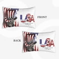 thumbnail image 2 of Naloa Patriotic Skull Art Pillowcase, Throw Pillowcase, Wrinkle-Free, Stain-Resistant with Hidden Zipper for Bedroom Sofa-14"x20", 2 of 6