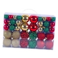 thumbnail image 4 of 100 x Bolas de Navidad Adornos Bolas de Navidad con Cuerda Decoración de de Navidad irrompible para Guirnalda Decoración de Guirnaldas Vacacione y verde., 4 of 8