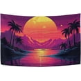 thumbnail image 4 of Pink Purple Sunset Tapestry Hippie Wall Hanging Tapestries Aesthetic Decorative for Living Room Bedroom Ceiling 90x60In Home Decor Gifts, 4 of 7