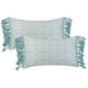 thumbnail image 2 of REGALWOVEN Juego de 2 fundas de cojín decorativas impresas con borlas para sofá azul-4 12" x 20", 2 of 6