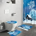 thumbnail image 5 of Toilet Cover Seat Qwtwty Christmas Bathroom Mat Set Non Slip Bath Mats And Rugs for Shower Toilet Cover And Bathtub Rug Soft And Absorbent Flooring Accessories for Home Decor 4 Piece, 5 of 6