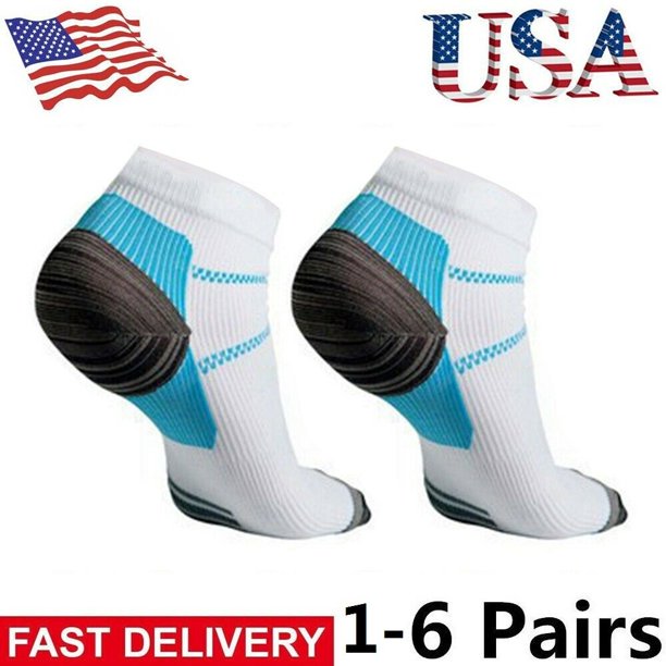 16Pair Compression Socks Plantar Fasciitis Arch Ankle Running Support