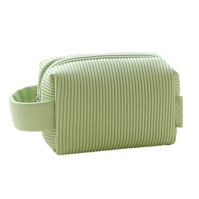 Neceser portátil Dinheiro, bolso de mano de piel premiumVerde matcha