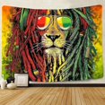 thumbnail image 1 of Rasta Tapestry Rastafari Lion Head Bob Wall Hanging Tapestry For Living Room Bedroom Dorm Decor Psychedelic, 1 of 5