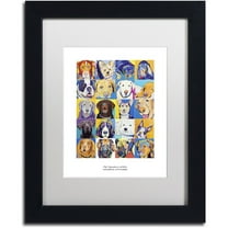 Trademark Fine Art "Colorful Attitudes Poster" Canvas Art by Pat Saunders-White, White Matte, Black Frame