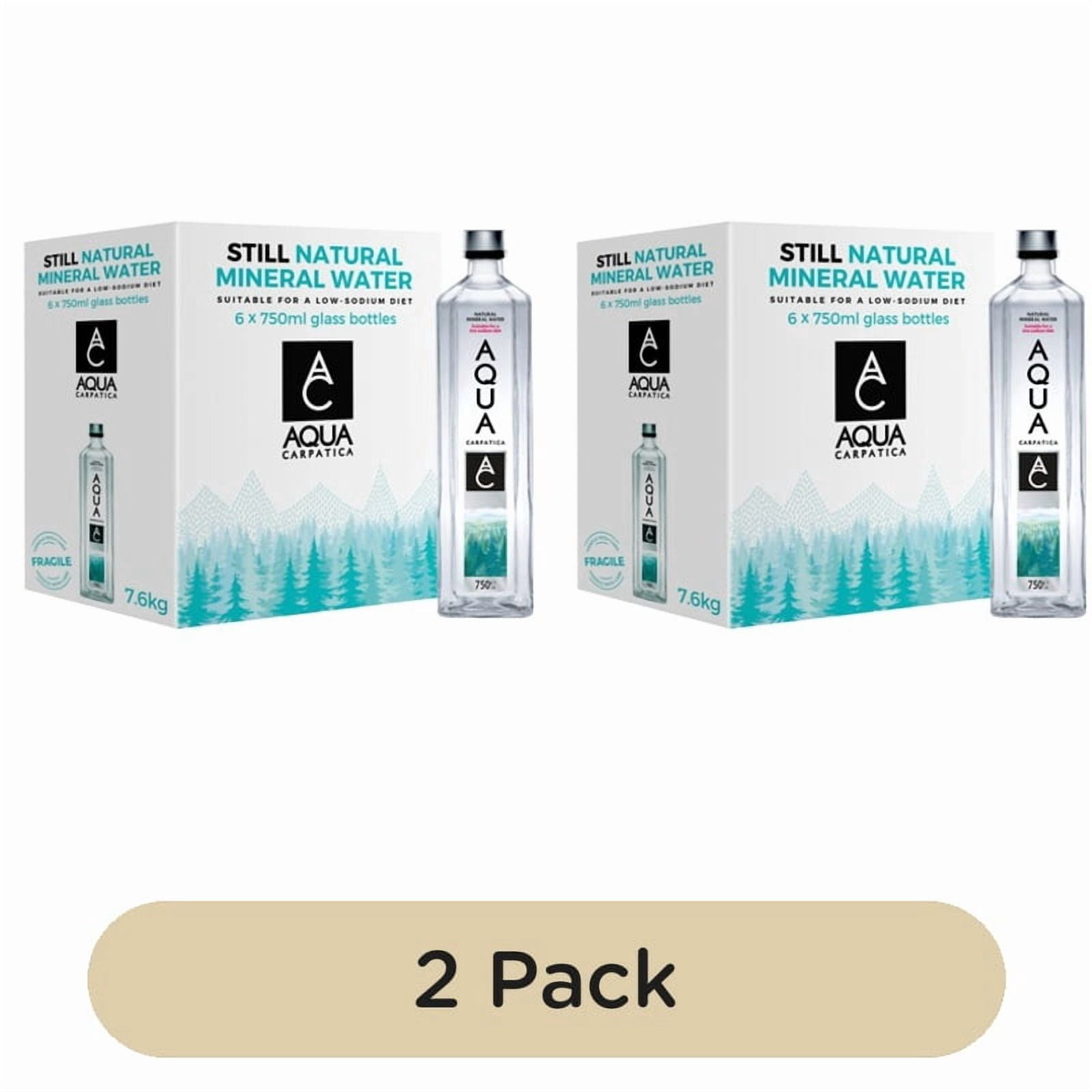 AQUA Carpatica Still Natural Mineral Water Glass Low Sodium & Nitrates 6 x 750ml, British Import (Pack of 2)