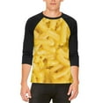 thumbnail image 1 of Mac and Cheese Mens Raglan T Shirt White-Black LG, 1 of 2
