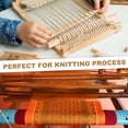 thumbnail image 5 of Uxcell Hand Loom Stick Set, 4pcs Knitting Tools Including Wood Weaving Crochet Needle Wooden Shuttle Wood Weaving Comb, 5 of 5