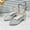 Silver, variant on Piuwrlz Kids Glitter Crystal Sandals Girls Versatile Closed Toe Shoes Lace-Up Solid Color New Dress Flats Gold Size 4.5 Years