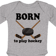 thumbnail image 4 of Inktastic Future Hockey Player Born to Play Hockey Boys Long Sleeve Baby Bodysuit, 4 of 5
