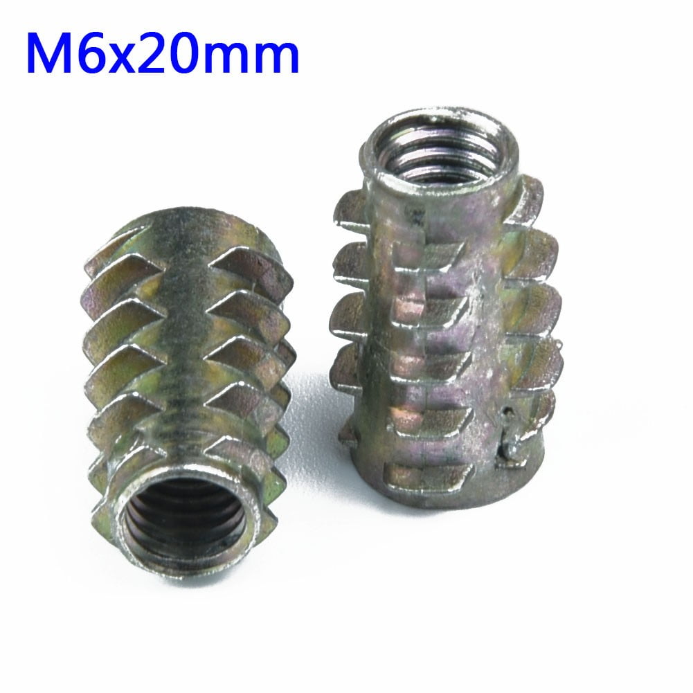 M4 M5 M6 M8 M10 Hex Drive Insert Screw Threaded Nuts E Type For Wood Furniture 