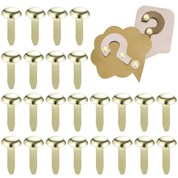 Worgeous Golden Iron Brads Clips for Paper Crafts with Quality Surface and Flexibility 300 Pcs