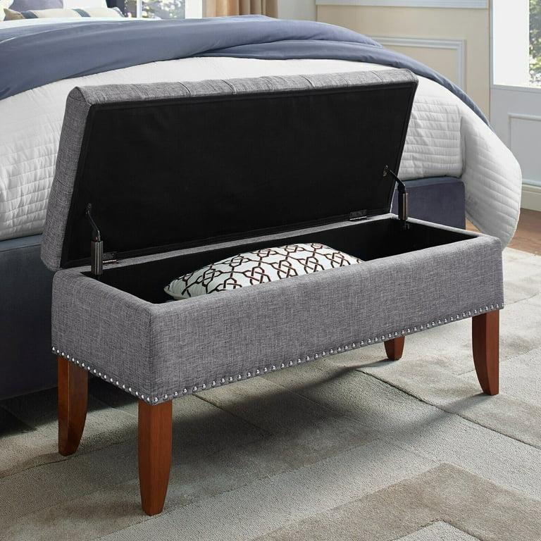 Milanhome Mortensen Upholstered Flip Top Storage Bench