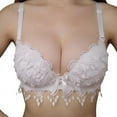 thumbnail image 2 of Women Push Up Bra Set Girl Floral Lace Underwear Set Underwire Brassiere Outfit, 2 of 6