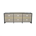 thumbnail image 3 of 65 in. Wood Black Oak TV Stand with 6 Storage Shelves Fits TV's up to 62 in., 3 of 8