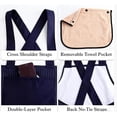 thumbnail image 2 of 2026 New Apron With Pockets Cross Back Design With Towel, Apron With Towel Attached,Pinstripe Cross-Back Kitchen, 2 of 8