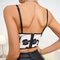 thumbnail image 4 of Lovskoo Bustier Tops for Women 2024 Underwired Camisoles Ladies Trendy Sleepwear Flower Girdle Suspender Corset French Retro Sun-Top Top White, 4 of 8