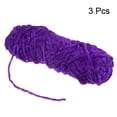 thumbnail image 3 of Unique Bargains Chenille Polyester Velvet Purple Yarn, 3 Skeins, 3 of 7