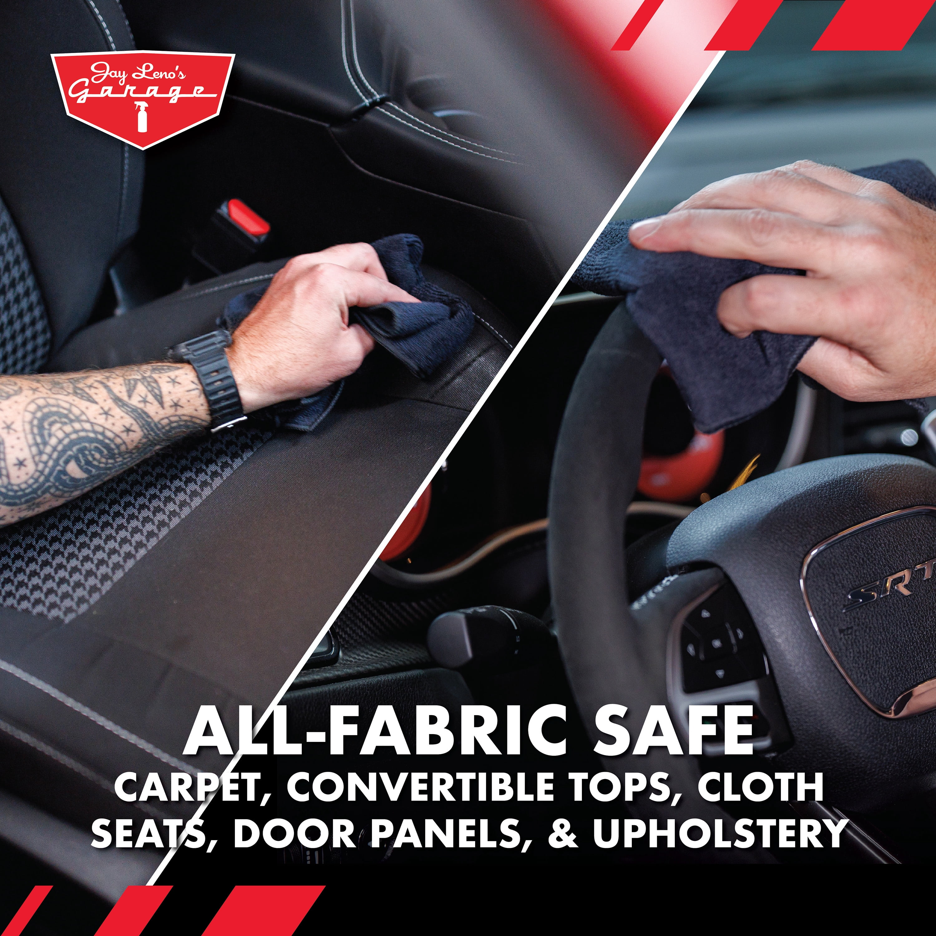 (2 pack) Jay Leno's Garage Fabric Clean (16 oz) - Cleans Car Cloth, Carpet, Upholstery, and More