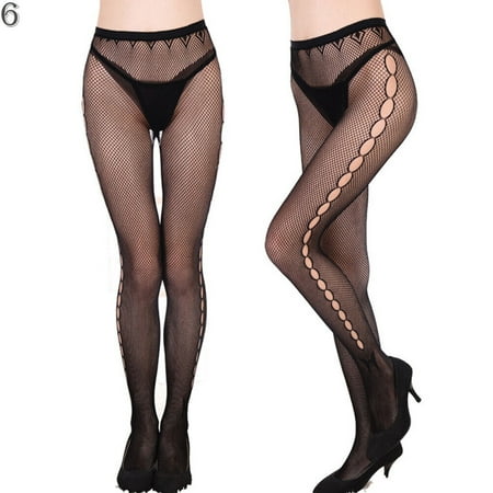 

NEW Black Patterned Fishnet Tights Ladies Womens Pattern Lace Pantyhose Floral