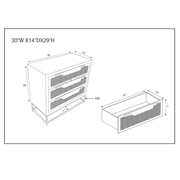 Powell Janie Rattan Cabinet Three Drawers